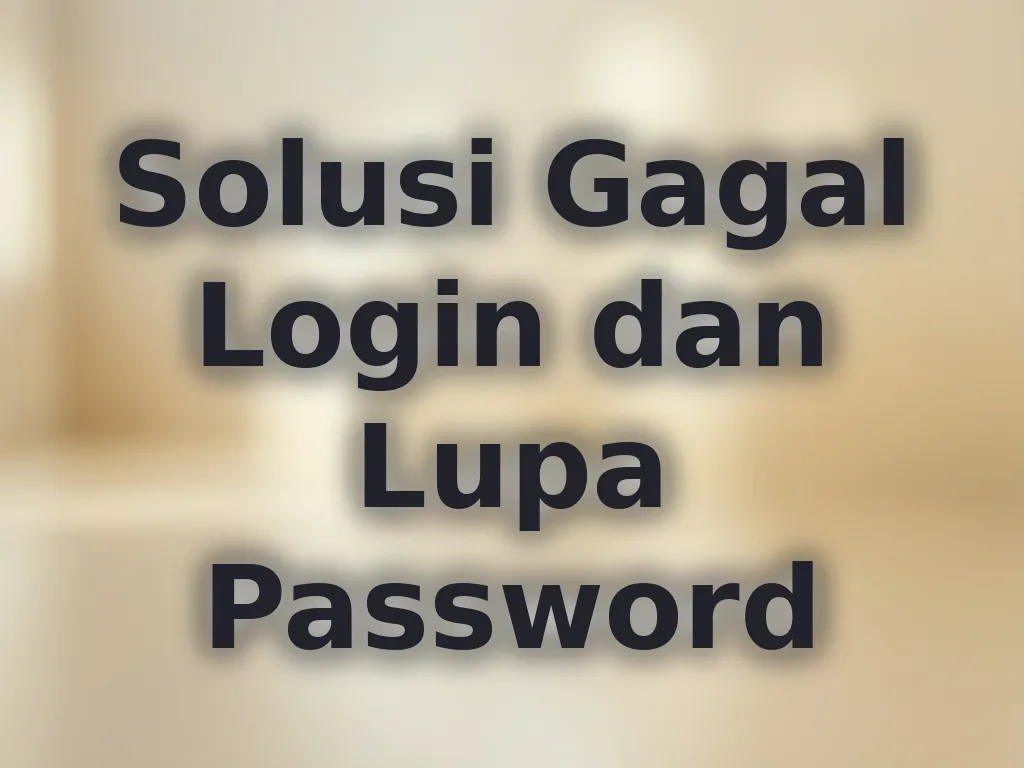 Solusi Gagal Login dan Lupa Password